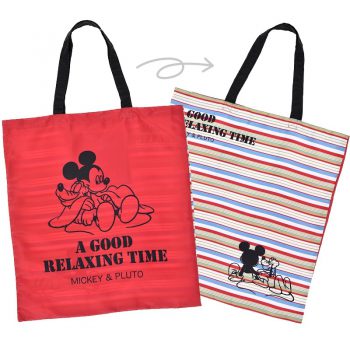 Bag and Purse 袋類 Mickey & Pluto Foldable Eco Bag 米奇與布魯托可摺式環保袋 In Stock Product 現貨商品