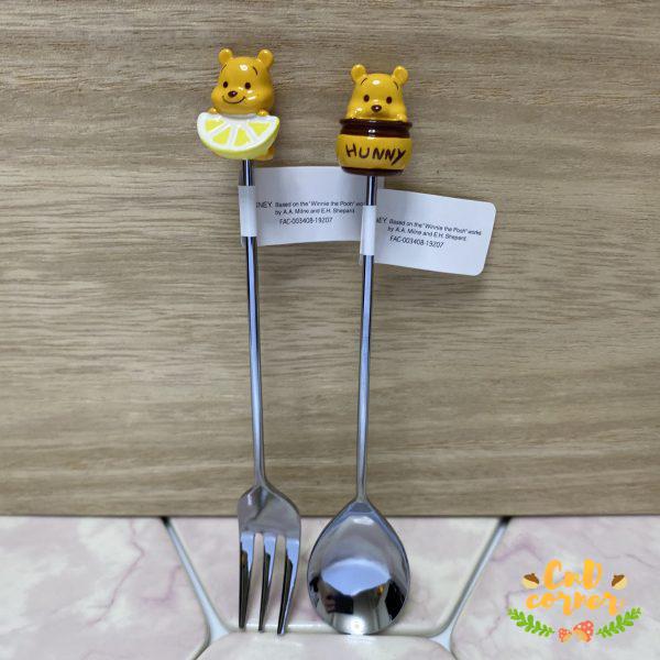 Homeware 居家用品 Pooh Dessert Spoon & Fork 小熊維尼甜品匙羹和叉子 In Stock Product 現貨商品